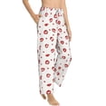 thumbnail image 6 of Salouo Lips Kiss Print Women's Pajama Pants Casual Loose Sweatpants PJs Flowy Pants Drawstring Palazzo for Women Wide Leg Pants Lounge Pajama -Small, 6 of 8