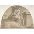 thumbnail image 3 of Pier Francesco Mazzucchelli 24x18 Black Modern Framed Museum Art Print Titled - Seated Allegorical Female Figure (1573-1626), 3 of 5