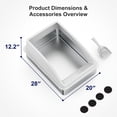 thumbnail image 2 of XXXL Cat Litter Box Jumbo for Big Cat Multiple, Extra Large Stainless Steel Litter Box with High Sides, Metal Litter Box with Scoop, Easy to Clean, Silver Gary, 2 of 8