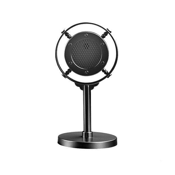 MicróFono De Estilo Vintage SimulacióN CláSico Retro DináMico MicróFono Vocal Soporte Universal Para Presentaciones En Cantar Negro