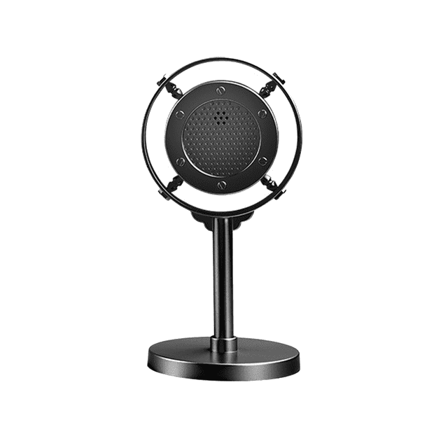 MicróFono De Estilo Vintage SimulacióN CláSico Retro DináMico MicróFono Vocal Soporte Universal Para Presentaciones En Cantar Negro