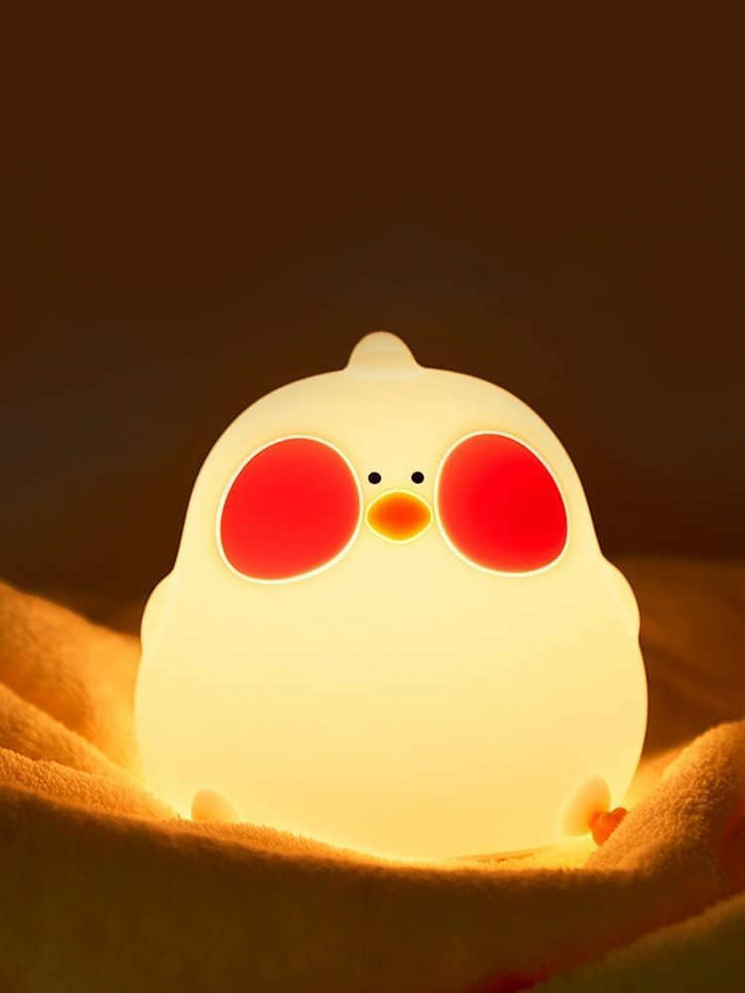 Baby Nightlight, Children's Nightlight, 7 Colors Kawaii Chicks, Rechargeable LED, Nightlight Girls Boys, Kawaii Bedroom Decor, Silicone Touch Child Bedside Lamp, Baby Gift Newborn