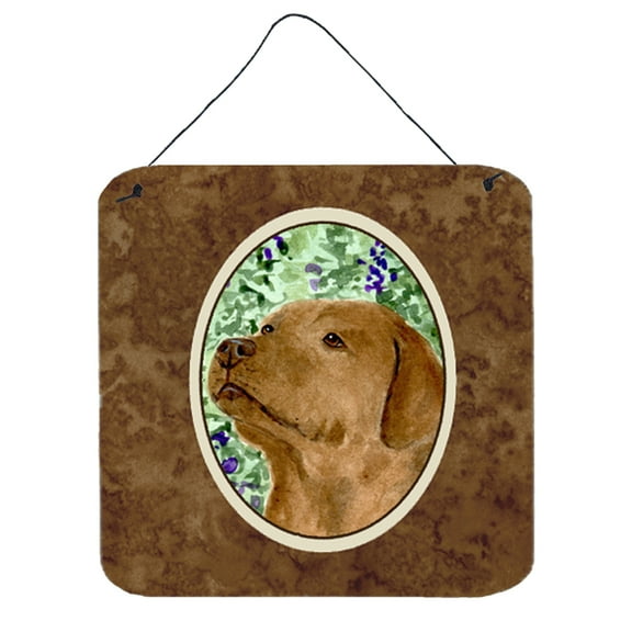 Carolines Treasures SS8743DS66 Labrador Aluminum Metal Wall or Door Hanging Prints, 6 x 6", Multicolor