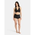 thumbnail image 2 of No Boundaries Rich Black Boyshort Swim Bottoms, Women's, 2 of 5