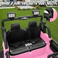 thumbnail image 6 of Joyracer 4WD 24V Ride On Car Truck with Remote Control, 2 Seater 800W 9AH Powered Ride on Electric Truck Car, Bluetooth MP3 Music, 4 Wheels Suspension, 3 Speeds, Pink, 6 of 9