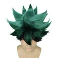 thumbnail image 5 of Men's Dark Green Spiked Cosplay Wig – Synthetic Anime Wig for Halloween Party, 5 of 9