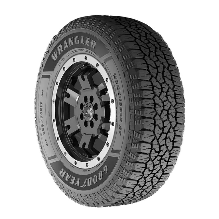 Goodyear Wrangler Workhorse AT LT 275/70R18 Load E (10 Ply) All Terrain  Tire Fits: 2019-23 Ram 1500 Rebel, 2017-22 Ford F-250 Super Duty Lariat