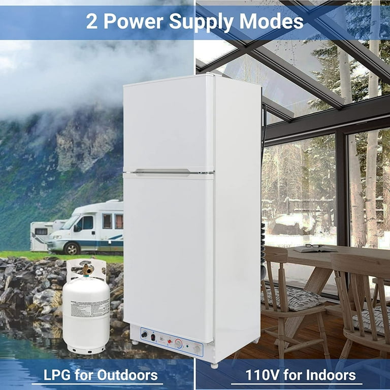 Smad 6.5 Cu ft Propane Refrigerator LPG Cottage Cabin Camper Gas Fridge RV  Home 