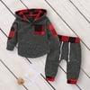 2Pcs Baby Boy Infant Clothes Autumn Winter Hooded Tops+Pants Outfits