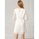 thumbnail image 5 of Dde San Patricio GargantilDe Mujer Con Cuello En V Vintage Acampanado Dorado Metálico Brillante EstrelVestido Acampanado Blanco XS, 5 of 6