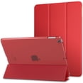 thumbnail image 1 of TEMOGU-Case Fit 2018/2017 iPad 9.7 6th/5th Generation - Ultra Slim Lightweight Smart-Shell Stand Cover with Translucent Frosted Back Protector for Apple iPad 9.7 Inch, RED (Auto Wake/Sleep), 1 of 4