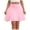 Pink, variant on Maoxin Women Skirt Fashion Women's Solid Ruffle High Elastic Waist Mini Casual Skirts ,Pink,S