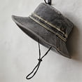 thumbnail image 2 of SUYIDA Washed Denim Fisherman Sun Hat for Outdoor Summer Fashion Casual Hiking and Everyday Wear, 2 of 5
