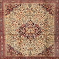thumbnail image 1 of Ahgly Company Indoor Square Traditional Sandy Brown Medallion Area Rugs, 10' Square, 1 of 6