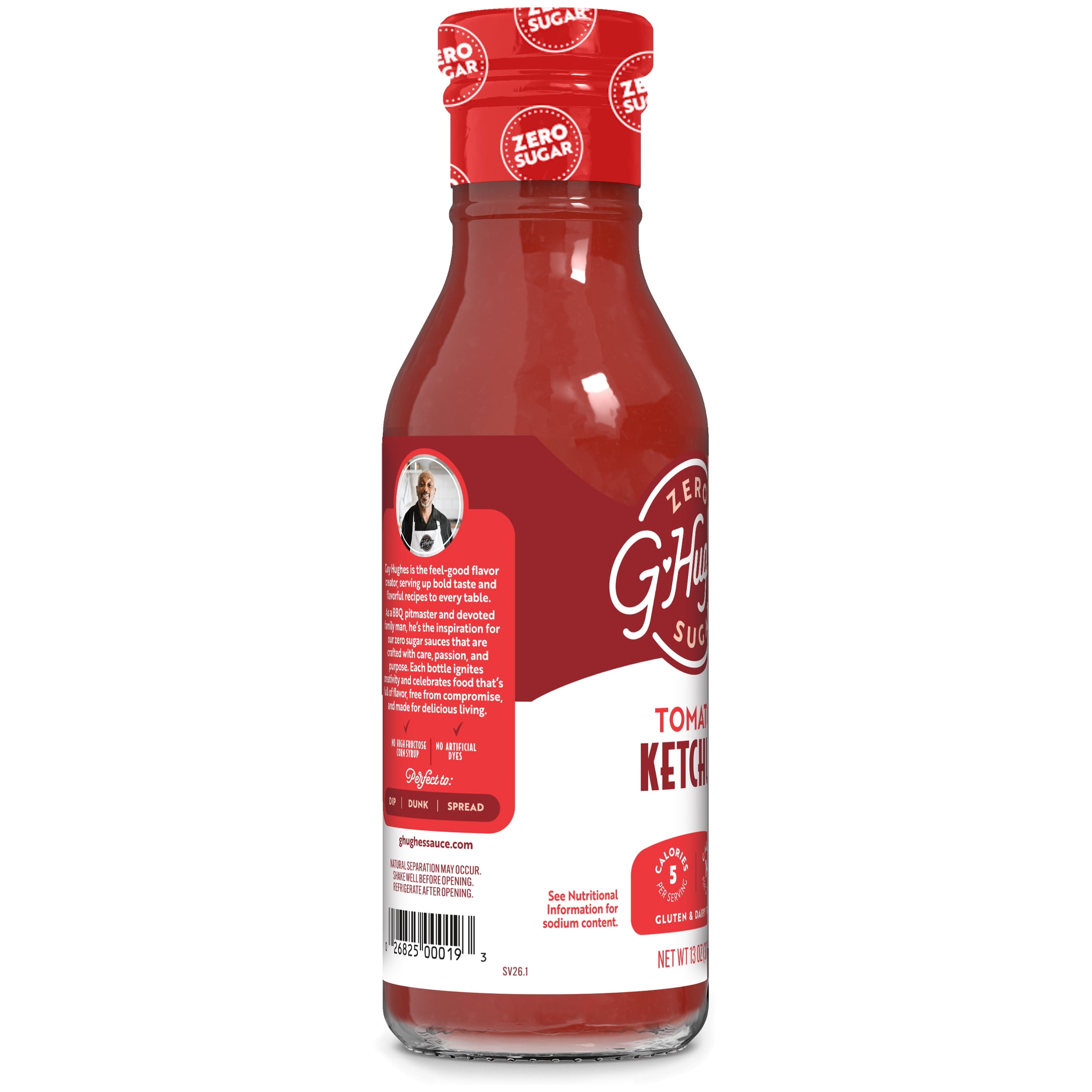 G Hughes Zero Sugar Ketchup, 13 oz