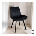 thumbnail image 3 of Set 2 Sillas Comedor Velvet Tapizada Terciopelo Sala Eames negro Grande, 3 of 7