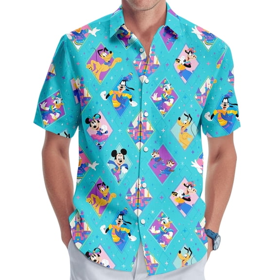 Disneyland 70 Button Shirt, Disney Mickey and Friends Hawaii Shirt, Mickey Minnie Goofy Shirt, Disney Vacation Shirt, Gift For Him