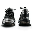thumbnail image 3 of Plaid Pattern Black And White Plaid Walking Shoes for Men Woman Lightweight Tennis Fashion Elastic Sports Shoes Cushion Basketball Shoes, 3 of 7