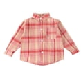 thumbnail image 4 of Ultrave Boys Plaid Flannel Shirt Long Sleeve Button Down Lapel Casual Kids Top with Chest Pocket 2-15Y, 4 of 7