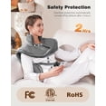 thumbnail image 3 of SPA4PIEDS Weighted Heating Pad for Neck and Shoulders and Back, 2.5lb Large Electric Wearable Gifts for Women, Men, Mom, Dad (Grey), 3 of 10