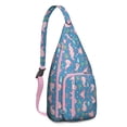 thumbnail image 1 of Colorful Axolotl Sling Backpack - Cute Mythical Creature Design Crossbody Bag, Fashionable Lightweight Daypack for Commuting & Shopping, 1 of 4