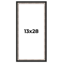 13x28 Frame Silver Real Wood Picture Frame Width 1.25 Inches | Interior Frame Depth 0.75 Inches |