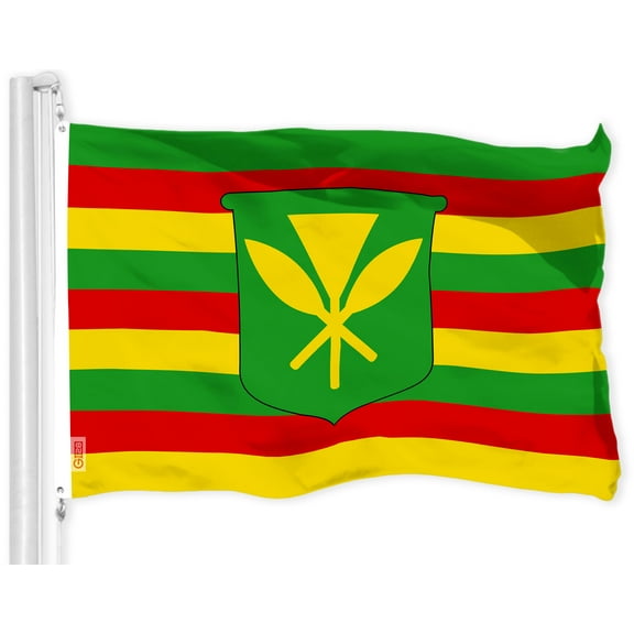 G128 Hawaii Kanaka Maoli Flag | 3x5 Ft | LiteWeave Pro Series Printed 150D Polyester | Indoor/Outdoor, Vibrant Colors, Brass Grommets, Thicker and More Durable Than 100D 75D Polyester
