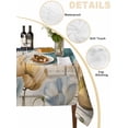 thumbnail image 5 of Watercolor Flowers Suqare Tablecloth - 54 x 54 Inch, Vintage Tulips Floral Barn Doors Wood Grain Waterproof & StainResistant Tablecloth, Washable Oil-proof Table Cover for Dining/Party/Wedding/Buffet, 5 of 9