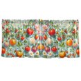 thumbnail image 7 of Yayeee Kitchen Curtains Tier Set of 2 Light Filtering 57"x36" Over Sink Window Panels, Green Floral Tomatoes, 7 of 7