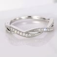 thumbnail image 5 of K-KED Elegant Women 925 Silver Plated Wedding Ring Delicate Jewelry Cubic Zircon Ring Sz 6-10-6, 5 of 5