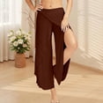 thumbnail image 6 of Yopmin Side Split Yoga Pants for Women Wide Leg Flowy High Rise Palazzo Harem Pants Women Summer Trousers for Dance, 6 of 7