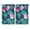 Botanical Jun, variant on Hawaiian Hibiscus & Palm Leaf Curtains - 2 Pack 42x63 Inch Tropical Jungle Design, Semi-Sheer Tier Window Panels