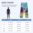 thumbnail image 4 of Lsque Pop Art Colorful Cows Print Men's Pajama Pants, Lounge Pant - Comfortable Home Wear,Elastic Waistband, Stylish Design-Small, 4 of 9