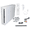 White, variant on Restored Nintendo Wii Console Wii Game System Black with 2 RetroFam Remotes & Nunchucks (Refurbished)