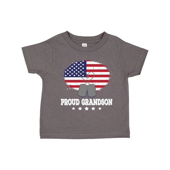 Inktastic Proud Military Grandson US Flag Boys Toddler T-Shirt