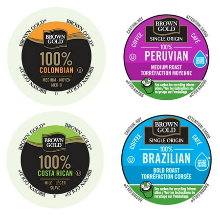 Brown Gold Single Origin South American Coffee Packs, Bittersweet Coffees to Make Your Day, 96 (Best South American Coffee)
