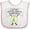 White and Pink, variant on Inktastic I Support Mental Health Awareness green ribbon Boys or Girls Baby Bib