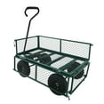 thumbnail image 3 of Olurrisa Heavy Duty 550lbs Capacity Garden Cart Wagon, Foldable Utility Wagon with Removable Sides & 10" Pneumatic Tires, Green, 3 of 7