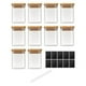 thumbnail image 1 of tarro de almacenamiento,Frascos de vidrio cuadrados con tapa de bambú para cocina,Recipiente de vidrio portátil para almacenar alimentos,Contenedores para granos de café con tapa de madera, 1 of 8
