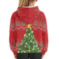 thumbnail image 6 of Xoenoiee Kids Hoodies Pullover Sweater Fall Winter Sweatshirt with Long Sleeve and Front Kangaroo Pocket for Traveling Hiking Jogging, Christmas Tree Bulb Candy Pattern, S, 6 of 7