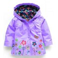 thumbnail image 5 of Kids Children Girls Flowers Hooded Waterproof Windproof Raincoat Jacket, 5 of 5
