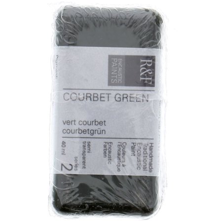 UPC: 0836943000292 | R&F Handmade Paints Encaustic Paint Cake  40ml  Courbet Green