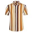 thumbnail image 2 of Lars Amadeus Men's Summer Striped Short Sleeves Beach Hawaiian Shirt, 2 of 6