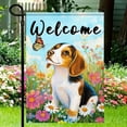 thumbnail image 5 of ADALE Welcome Garden Flag Double Sided Cute Beagle Dog Flowers Seasonal Spring Small Flags For Outside Outdoor Decor Yard Farmhouse Holiday Spring Summer Decorations Yard Flags (Size 12x18in/30x45cm), 5 of 6