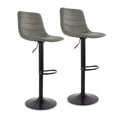 thumbnail image 1 of Sillas Verona Alta para Barras de Cocina con Altura Ajustable Bancos Desayunador Elegante para Decoración del Hogar Fabricado 100% Poliéster y Tejido Transpirable Set de 2 Sillas Gris, 1 of 5
