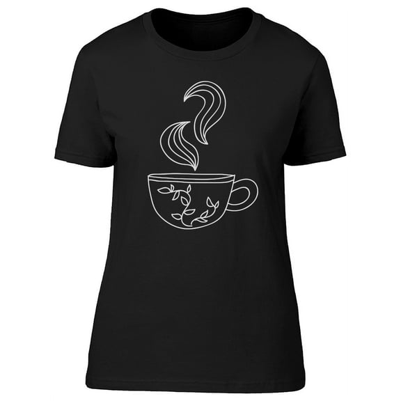Vintage Sketch Of A Cup Of Tea T-Shirt Women -Image by Shutterstock,  XX-Large