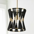 thumbnail image 2 of 1 Light Pendant-Black Rope/Patinaed Brass Finish Capital Lighting 341111Kp, 2 of 10