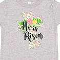 thumbnail image 4 of Inktastic He is Risen Cross with Script and Flowers Boys or Girls Toddler T-Shirt, 4 of 5