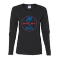 thumbnail image 2 of Wild Bobby, Shelby Cobra USA Logo Emblem Powered by Ford Motors, Cars and Trucks, Women Graphic Long Sleeve Tee, Black, Small, 2 of 4
