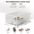 thumbnail image 4 of Large Shoe Organizers Storage Boxes for Closet, 6 Pack Clear Plastic Stackable Storage Bins with Lids, Under Bed Shoe Containers for Entryway, Fit up to Women's Size 10,white, 4 of 6
